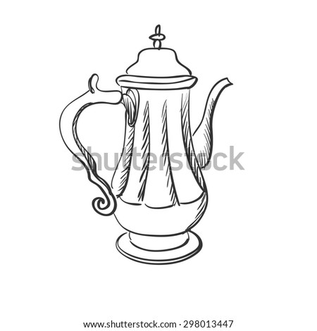 doodle coffee pot