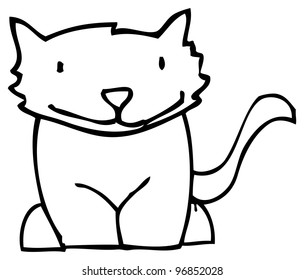 doodle drawing of a cat