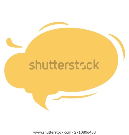 Doodle Handdrawn Speech Bubble Shape with Lines Communication Element