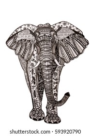 Thai Elephant Painting Thailand Art Culture Stock Illustration 753291724