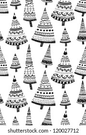 Black And White Holly Garland Seamless Images Stock Photos Vectors Shutterstock