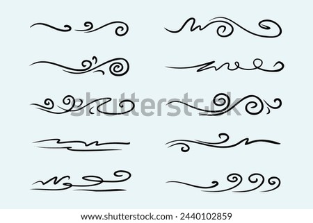 doodle wind illustration vector handrawn style, line art.
