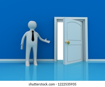 door concept.3d render