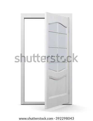 Door Glass Isolated On White Background Royalty Free Stock