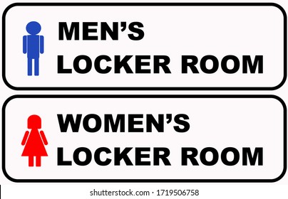 A Door  Sign That Says : Men's Locker Room And Women's Locker Room.