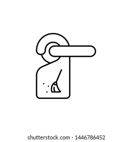 Doorknob, Cleaning Icon. Simple Thin Line, Outline Illustration Of Hotel Service Icons For UI And UX, Website Or Mobile Application