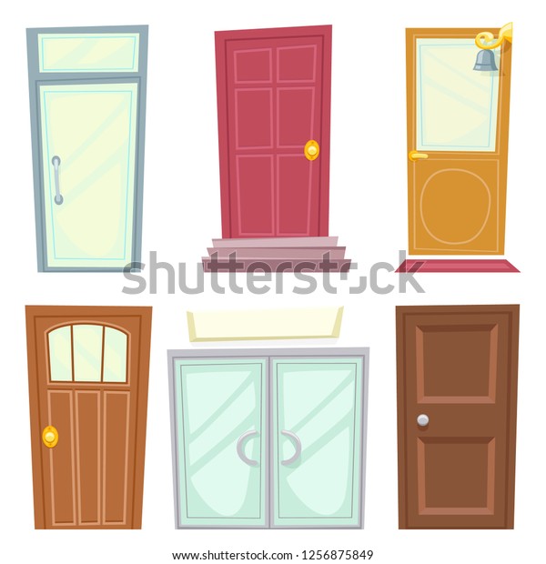 Doors Icons Set House Cartoon Design Stock Illustration 1256875849 ...