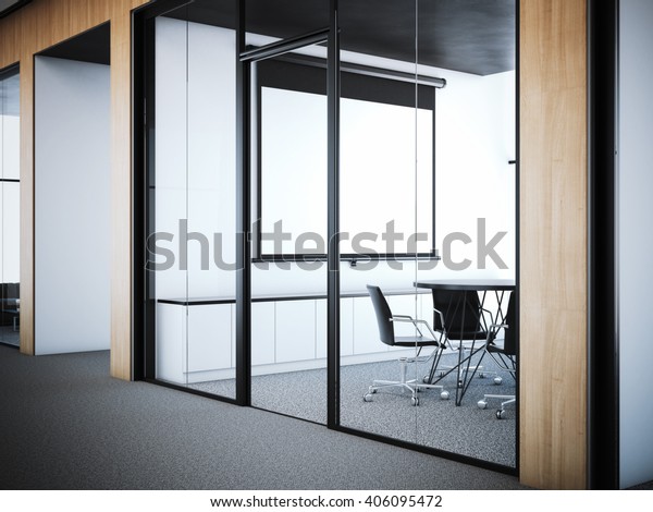 Doors Modern Meeting Room Office Interior Royalty Free