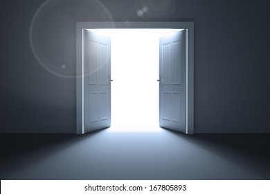 Doors Opening Revealing Light