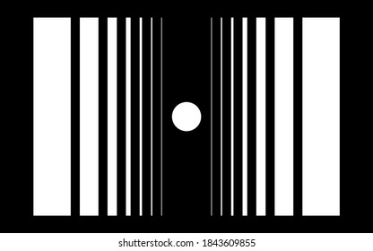 The Doppler effect illustration with circle and stripes