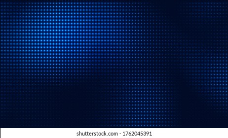 Dot Blue Pattern Screen Led Light Gradient Texture Background. Abstract  Technology Big Data Digital Background. 3d Rendering.