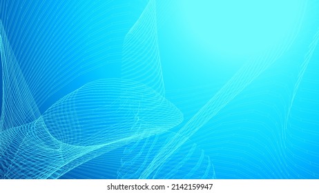 Dot Blue Wave Bright Screen Gradient Texture Background. Abstract  Technology Big Data Digital Background. 3d Rendering.