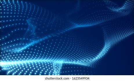 Dot Blue Wave Light Screen Gradient Stock Illustration 1623549934 ...