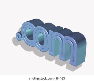 dot com symbol in 3d