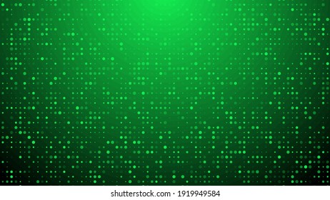 Dot Green Pattern Gradient Texture Background. Abstract Eco Energy Digital Technology Background. 