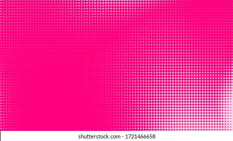 Dot Pink Pattern Gradient Texture Background. Abstract Illustration Pop Art Halftone And Retro Style. Creative Design Valentine Concept,