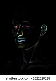 Dot Rendering Series 3d Rendering Human 库存插图 1822329128 | Shutterstock