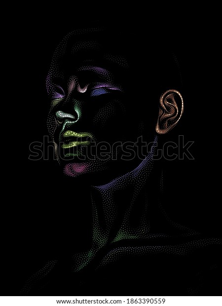 Dot Rendering Series 3d Rendering Human Stock Illustration 1863390559 ...