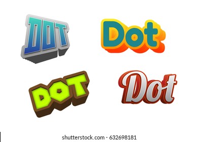 Dot Text for Title or Headline. In 3D Fancy Fun and Futuristic style