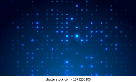 Dot  White Blue Pattern Screen Led Light Gradient Texture Background. Abstract  Technology Big Data Digital Background. 3d Rendering.