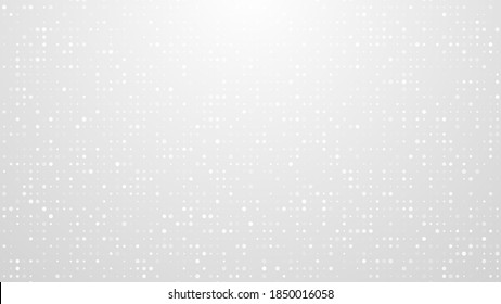 Dot White Gray Pattern Gradient Texture Background. Abstract  Technology Big Data Digital Background. 3d Rendering.