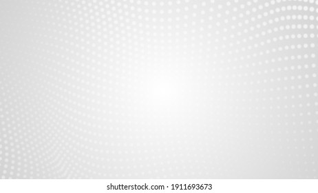 Dot White Gray Wave Light Technology Texture Background. Abstract Big Data Digital Concept. 3d Rendering.