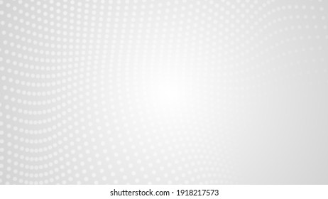 Dot White Gray Wave Light Technology Texture Background. Abstract Big Data Digital Concept. 3d Rendering.