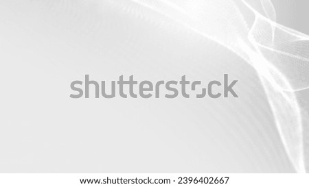 Dot white gray wave light technology texture background. Abstract big data digital concept. 3d rendering.