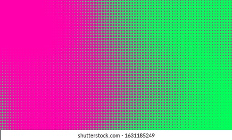 Dots halftone green pink color pattern gradient texture and technology digital background  Pop art comics and nature graphic design 