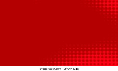 Dots Halftone Red Color Pattern Gradient Texture With Technology Digital Background. Dots Pop Art Comics With Summer Background. 