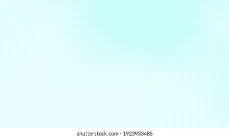 Dots Halftone White Blue And Green Color Pattern Gradient Texture With Technology Digital Background. Medicine Healthcare With Science Concept. 