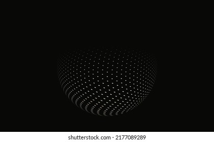 Dotted Graphic Hollow Sphere In Ivory Black Shadows