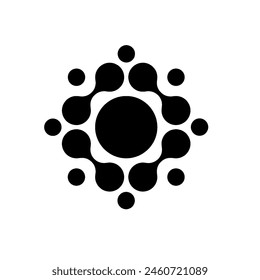 Dotted vector logo design with white background halftoons, flowers and other symbols, vector illustration - Powered by Shutterstock