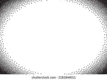 Dotwork Gradient Background, Black And White Scattered Stipple Dots