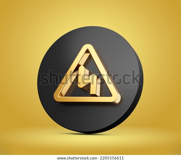 Double bend link icon button symbol isolated\
on Isolated background 3D\
illustration
