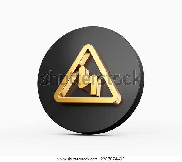 Double bend link icon button symbol isolated\
on Isolated background 3D\
illustration