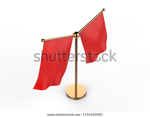 Download Double Desk Table Flag Mockup Isolated Stock Illustration 1156583983