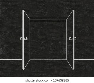 Double Door Drawing Images Stock Photos Vectors Shutterstock