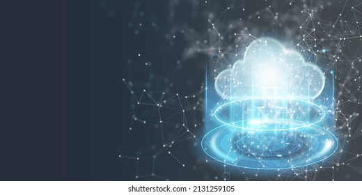 Double Exposure Connecting A Cloud Computing Service To A Consumer Network Connection Icon Online Storage For Cloud-connected Devices. Cloud-based Internet Networking Is A Concept.