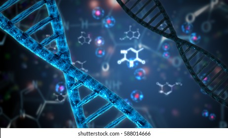 double helix dna abstract background