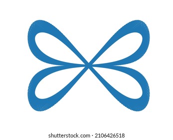 Double Infinity Symmetry Pattern Looking Like Butterfly