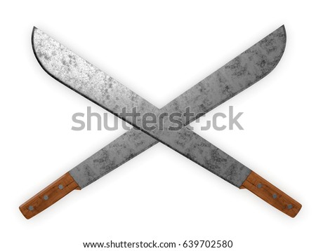 double machete 3d rendering