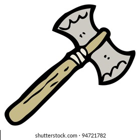 Double Sided Axe Cartoon Stock Illustration 94721782 