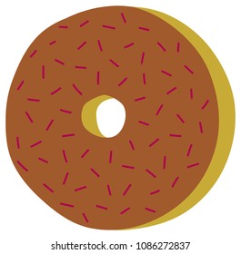 Doughnut on white background