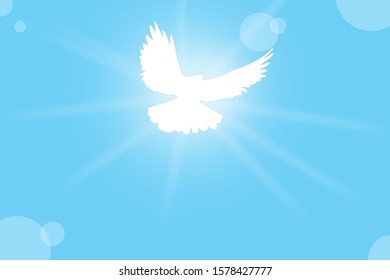 Dove Background Sky Blue Background Dove Stock Illustration 1578427777 ...