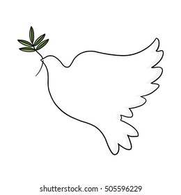 Dove Holding Olive Branch Illustration Peace Stock Illustration ...