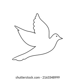 Dove Linear Silhouette Illustration Symbol Peace Stock Illustration ...