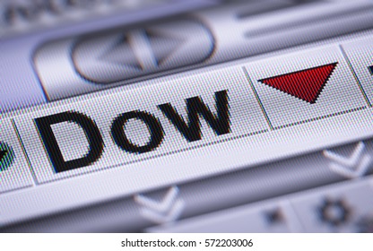 The Dow Jones Industrial Average. Down. 