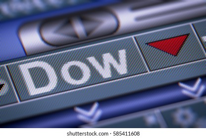 The Dow Jones Industrial Average. Down.