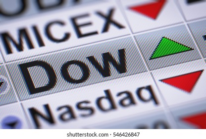 The Dow Jones Industrial Average. Up.